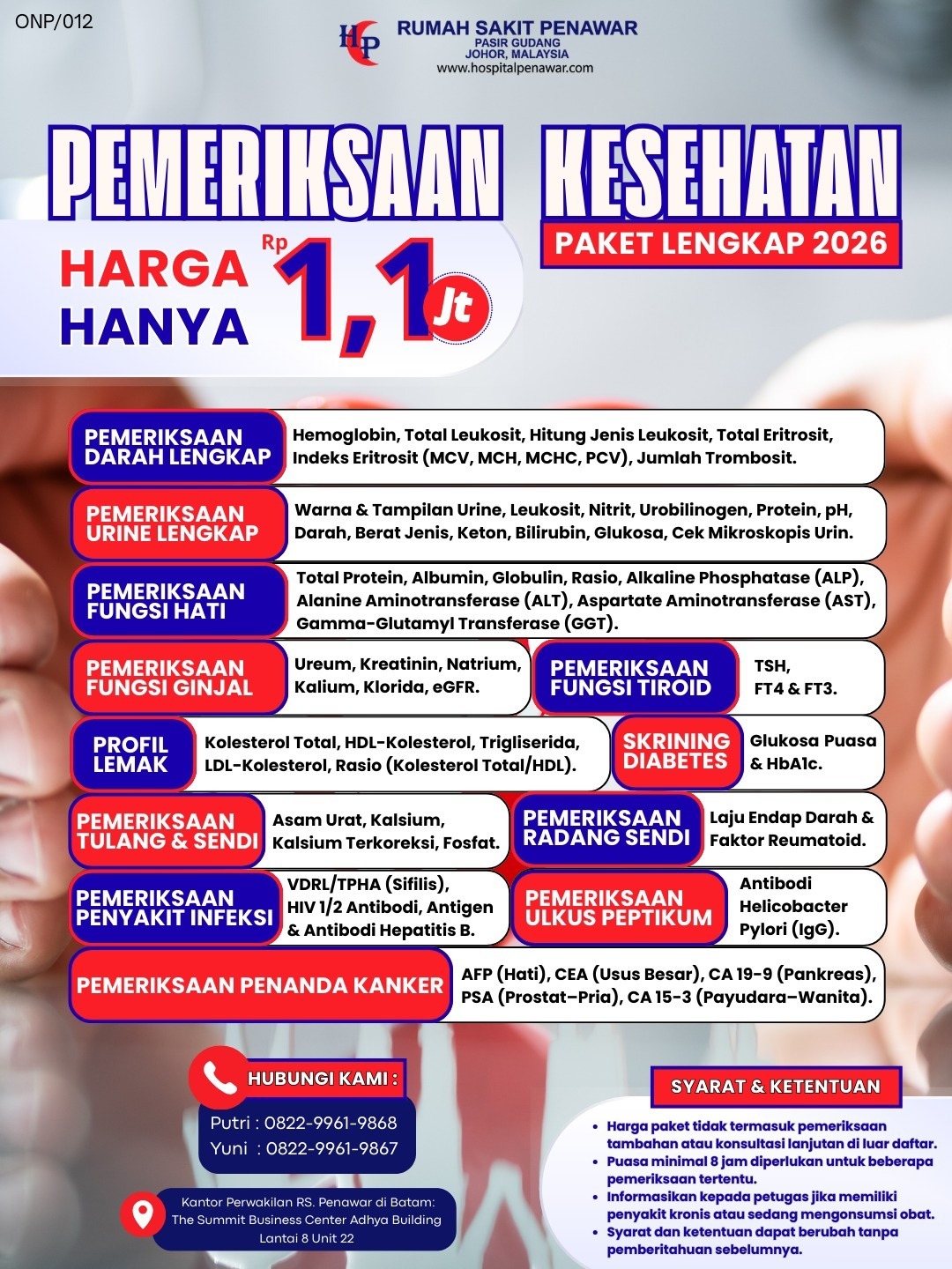 Full Health Screening 2026 - Rp 1,1 Juta