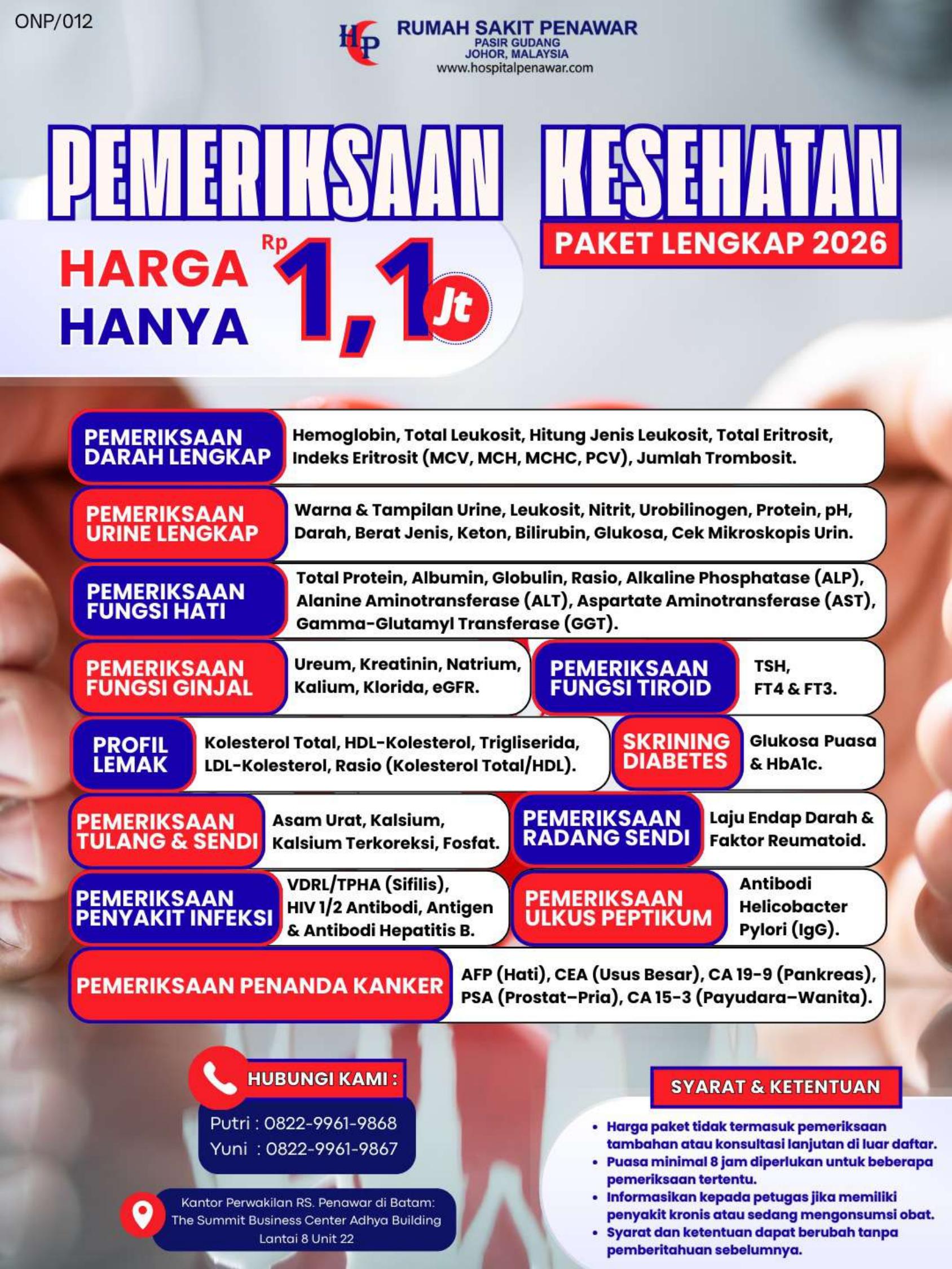 Complete Health Screening 2026 - Rp 1,1 Juta