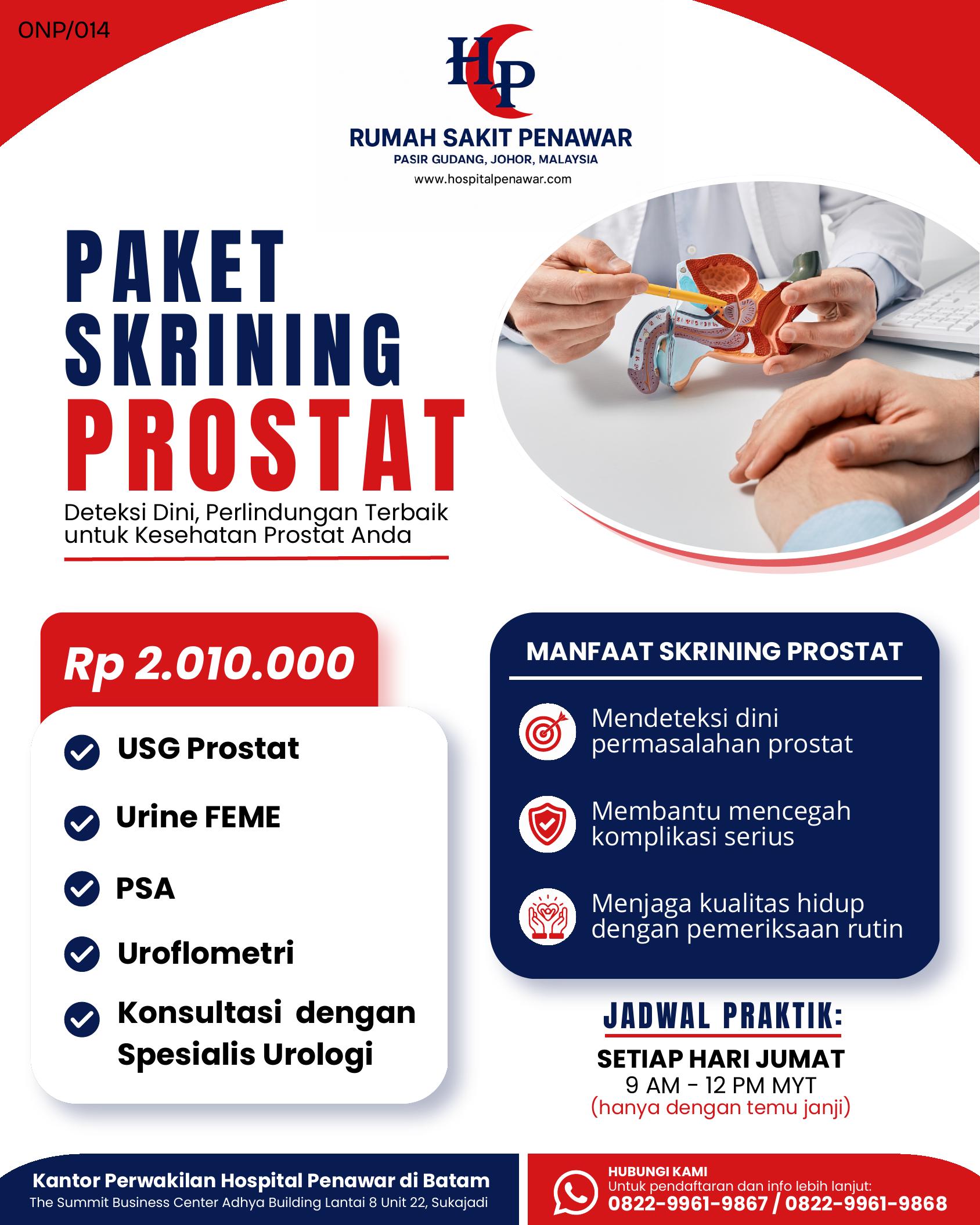 Prostate Screening Package - Rp 2.010.000